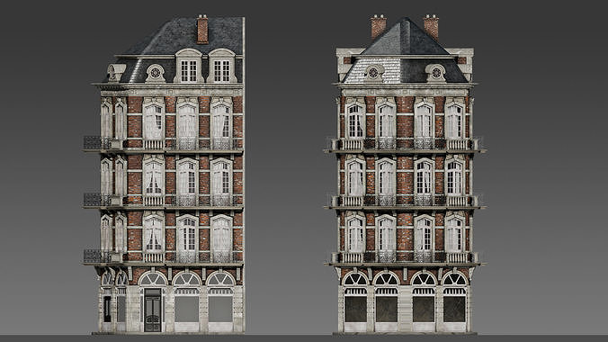 Classic European Modular Apartment 3D model 6