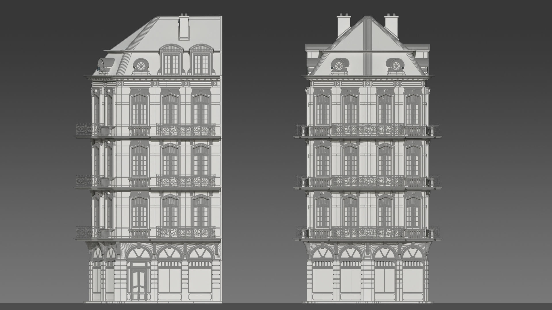 Classic European Modular Apartment 3D model_6