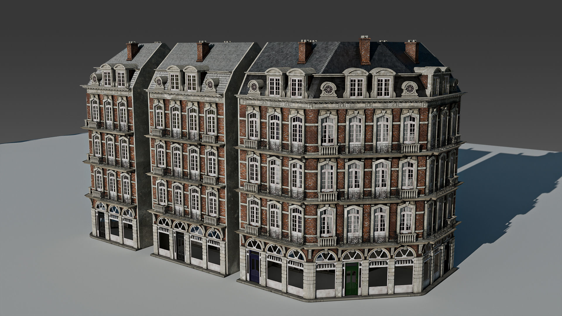 Classic European Modular Apartment 3D model_11