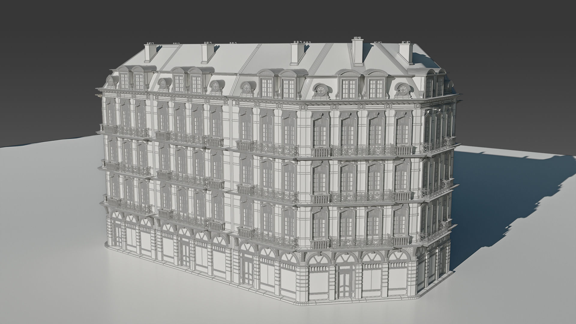 Classic European Modular Apartment 3D model_10