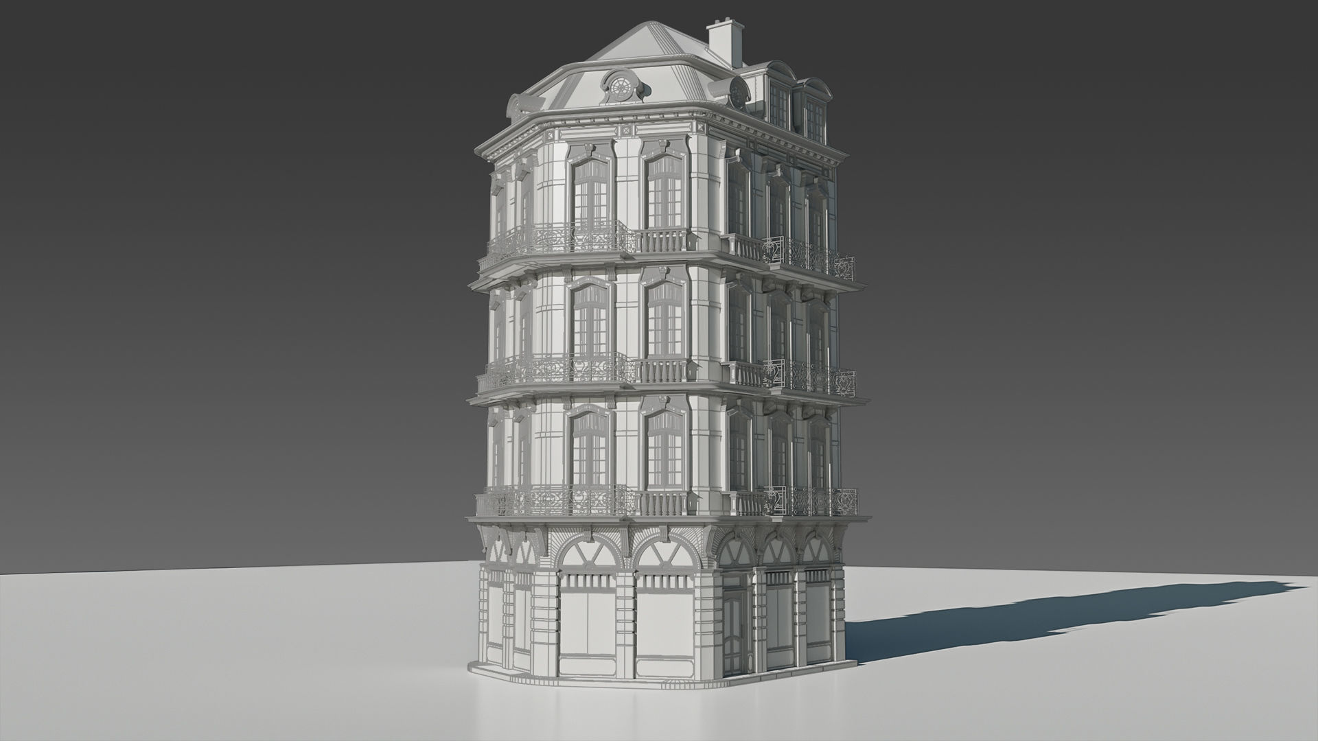 Classic European Modular Apartment 3D model_17