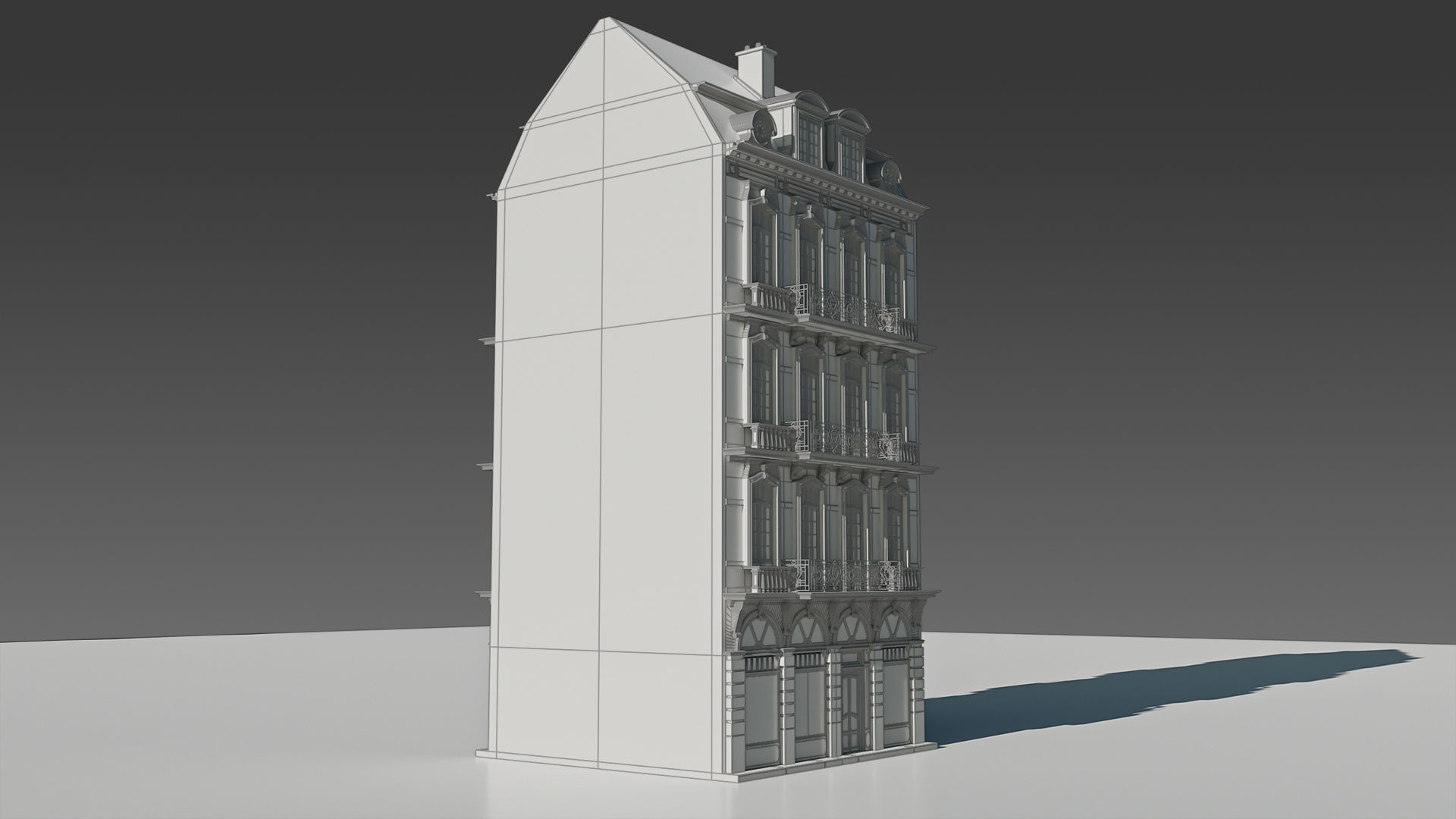 Classic European Modular Apartment 3D model_24