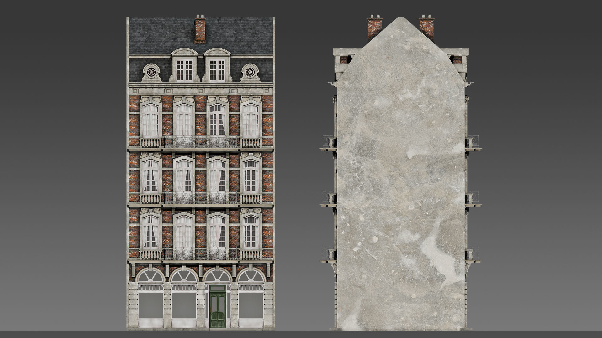 Classic European Modular Apartment 3D model_3