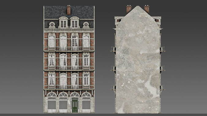 Classic European Modular Apartment 3D model 4