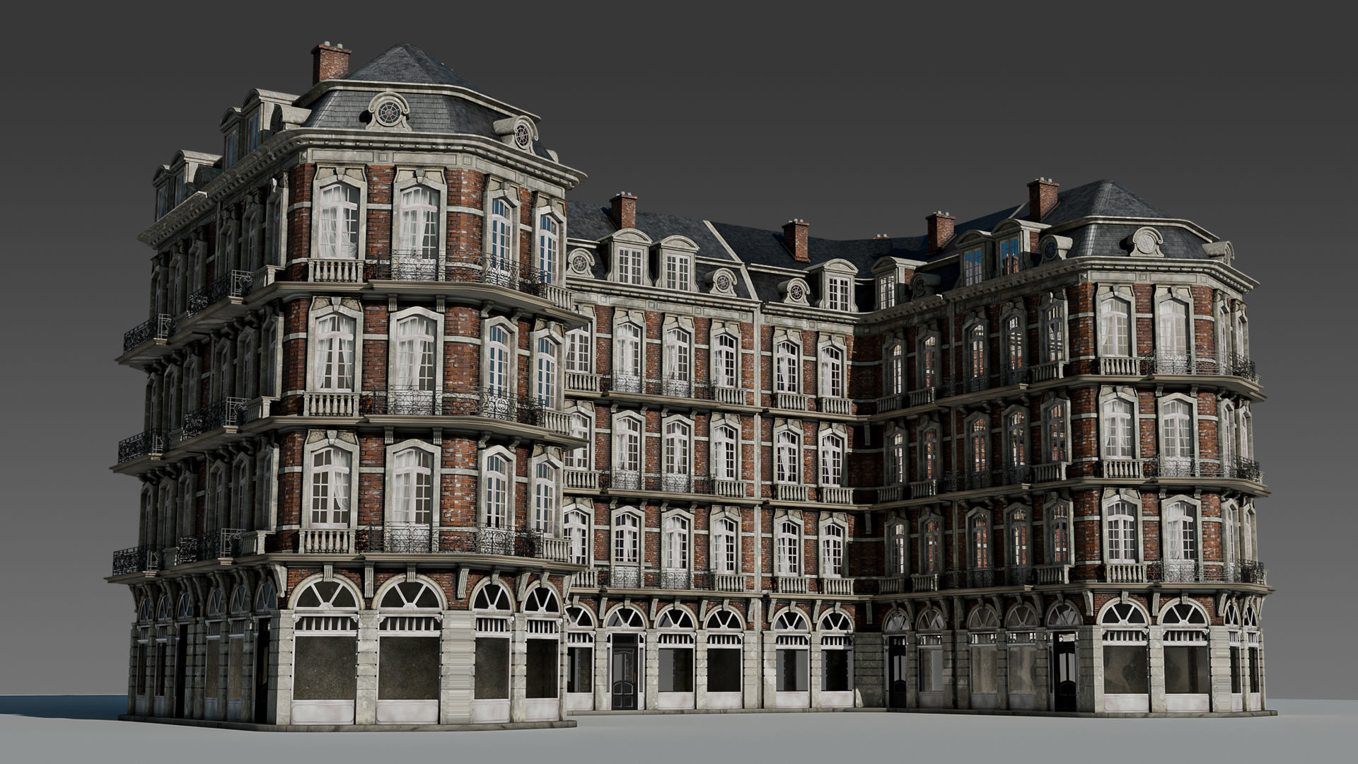 Classic European Modular Apartment 3D model_27