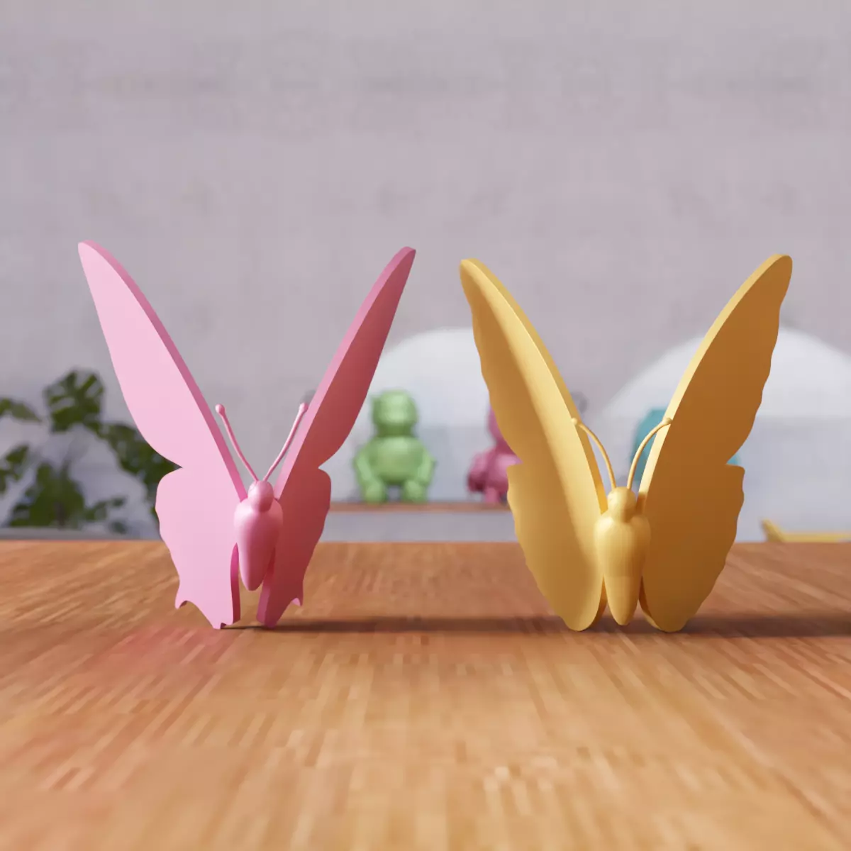 Monarch and Swallowtail Butterfly - 393 3D print model_1