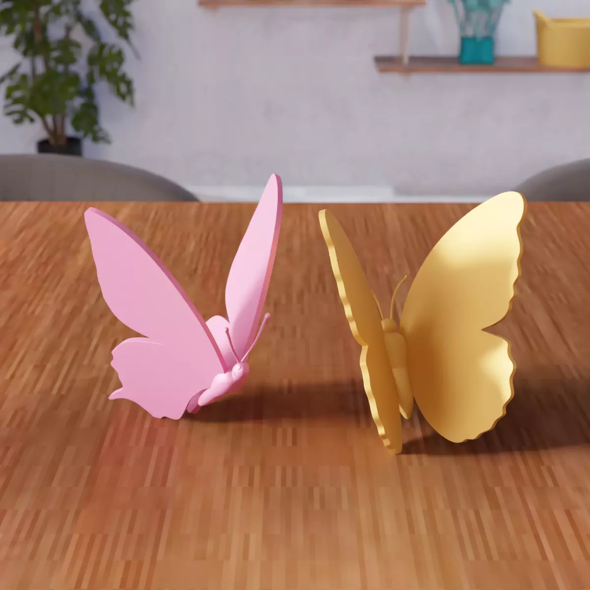 Monarch and Swallowtail Butterfly - 393 3D print model_5