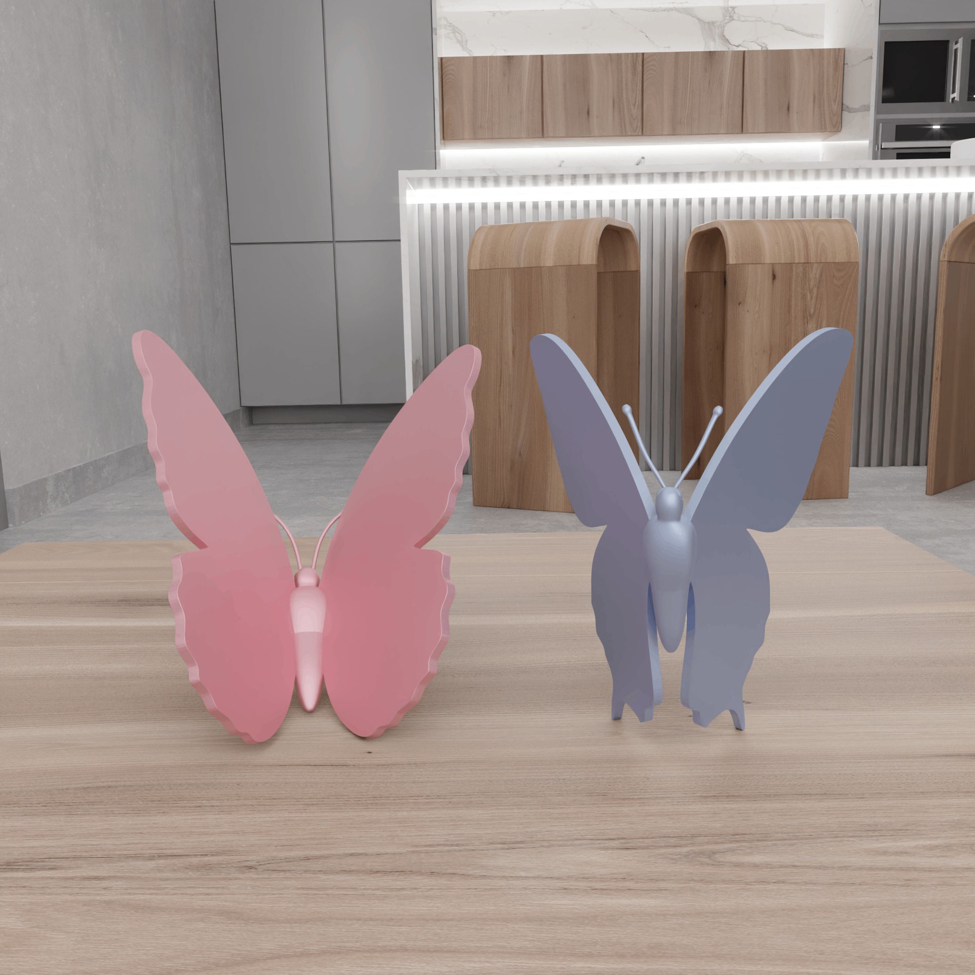 Monarch and Swallowtail Butterfly - 393 3D print model_10