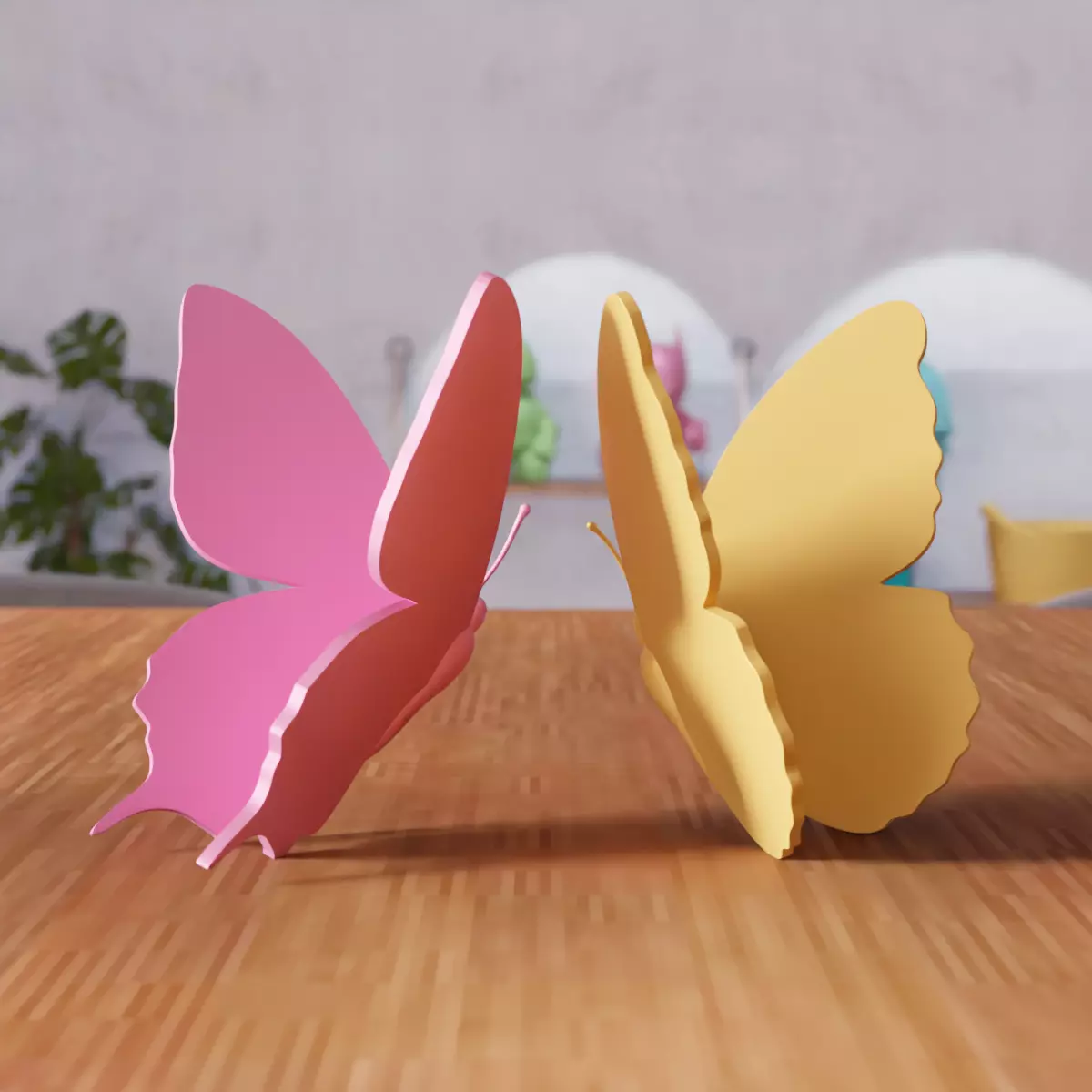 Monarch and Swallowtail Butterfly - 393 3D print model_3