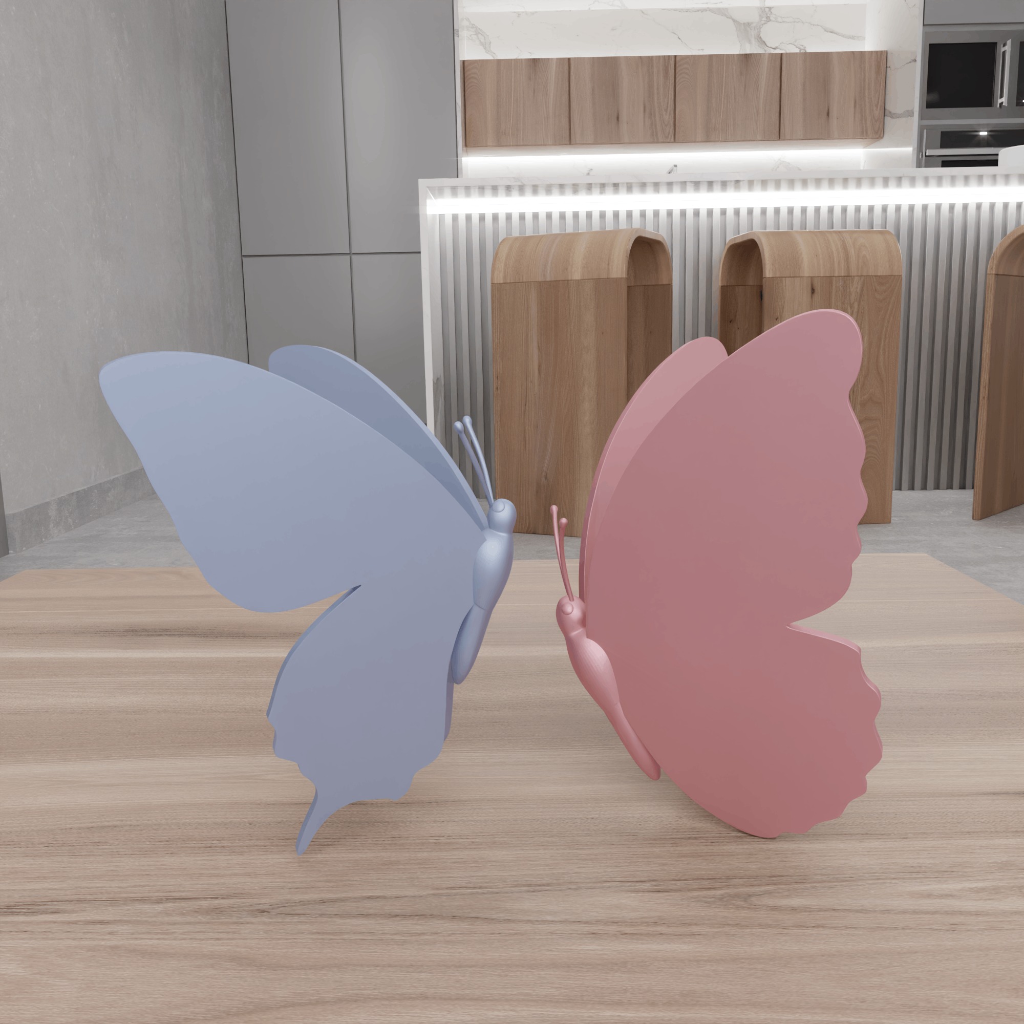 Monarch and Swallowtail Butterfly - 393 3D print model_12