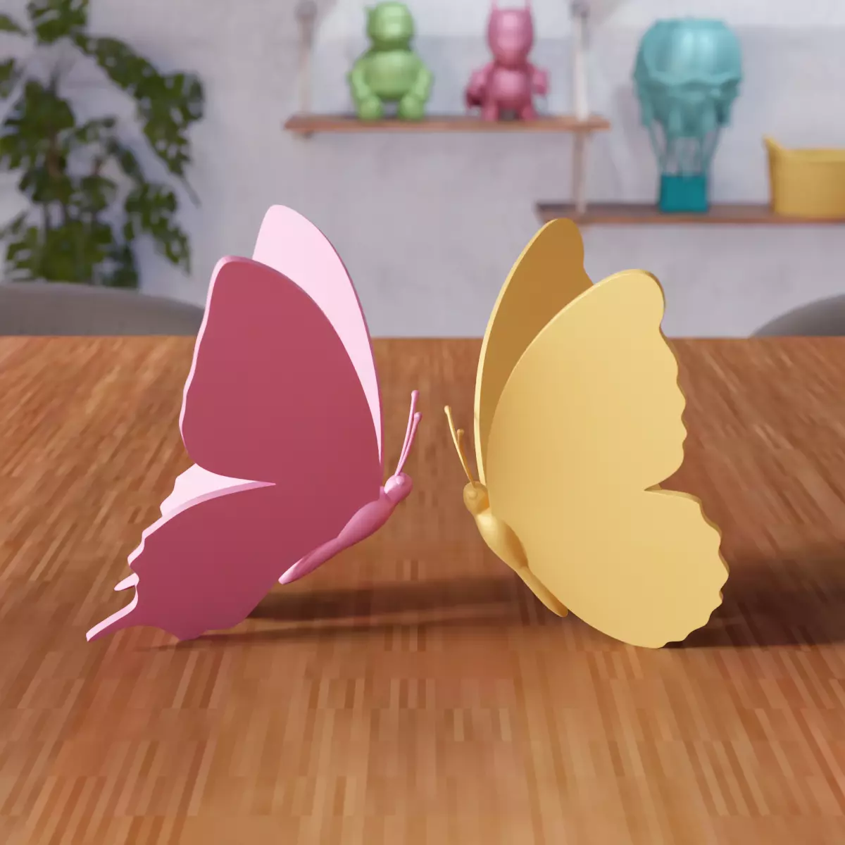 Monarch and Swallowtail Butterfly - 393 3D print model_2