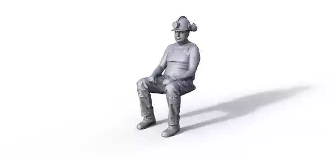 FIGUR BERGMANN BERGARBEITER MINER GAFFER DIORAMA 3D print model