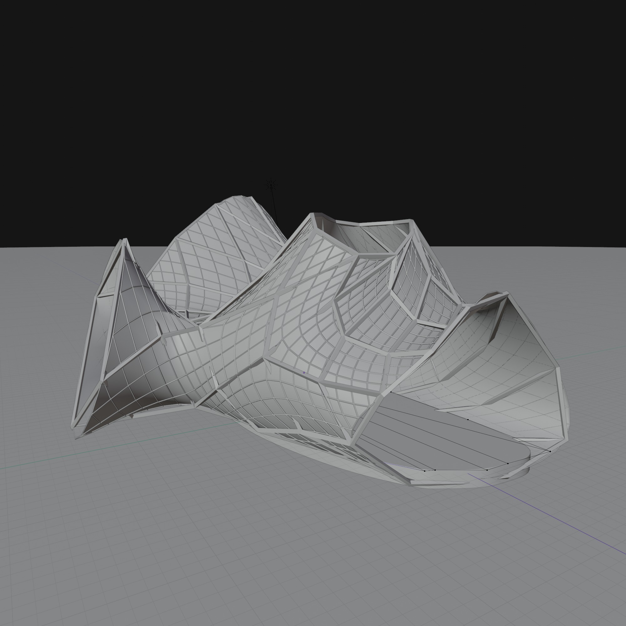 Bridge Sci fi Futuristic exhibition Exterior and Interior 3D 3D model_10