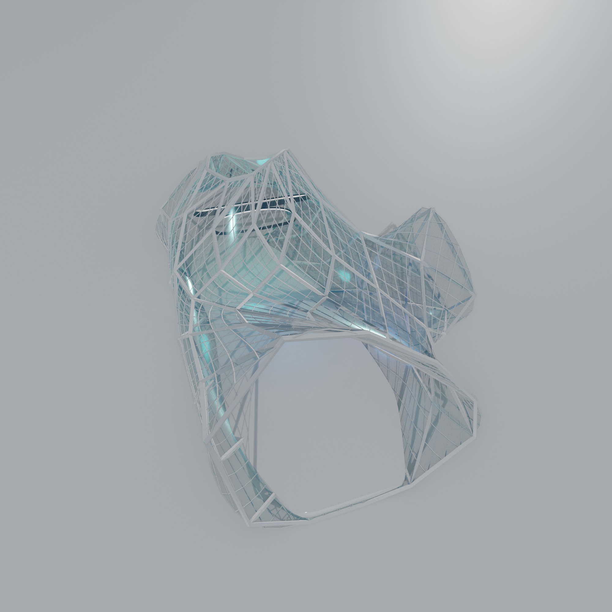 Bridge Sci fi Futuristic exhibition Exterior and Interior 3D 3D model_8