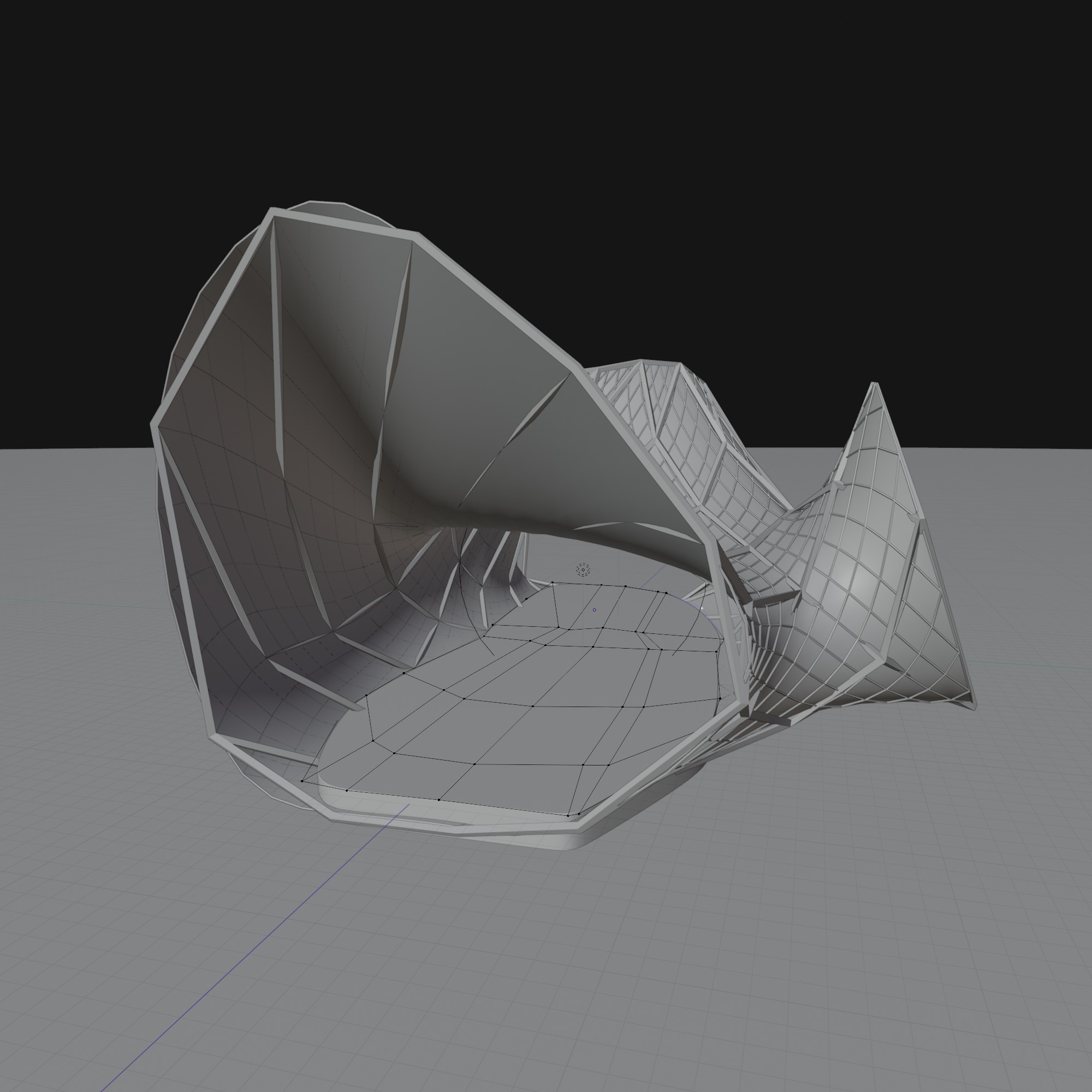 Bridge Sci fi Futuristic exhibition Exterior and Interior 3D 3D model_9