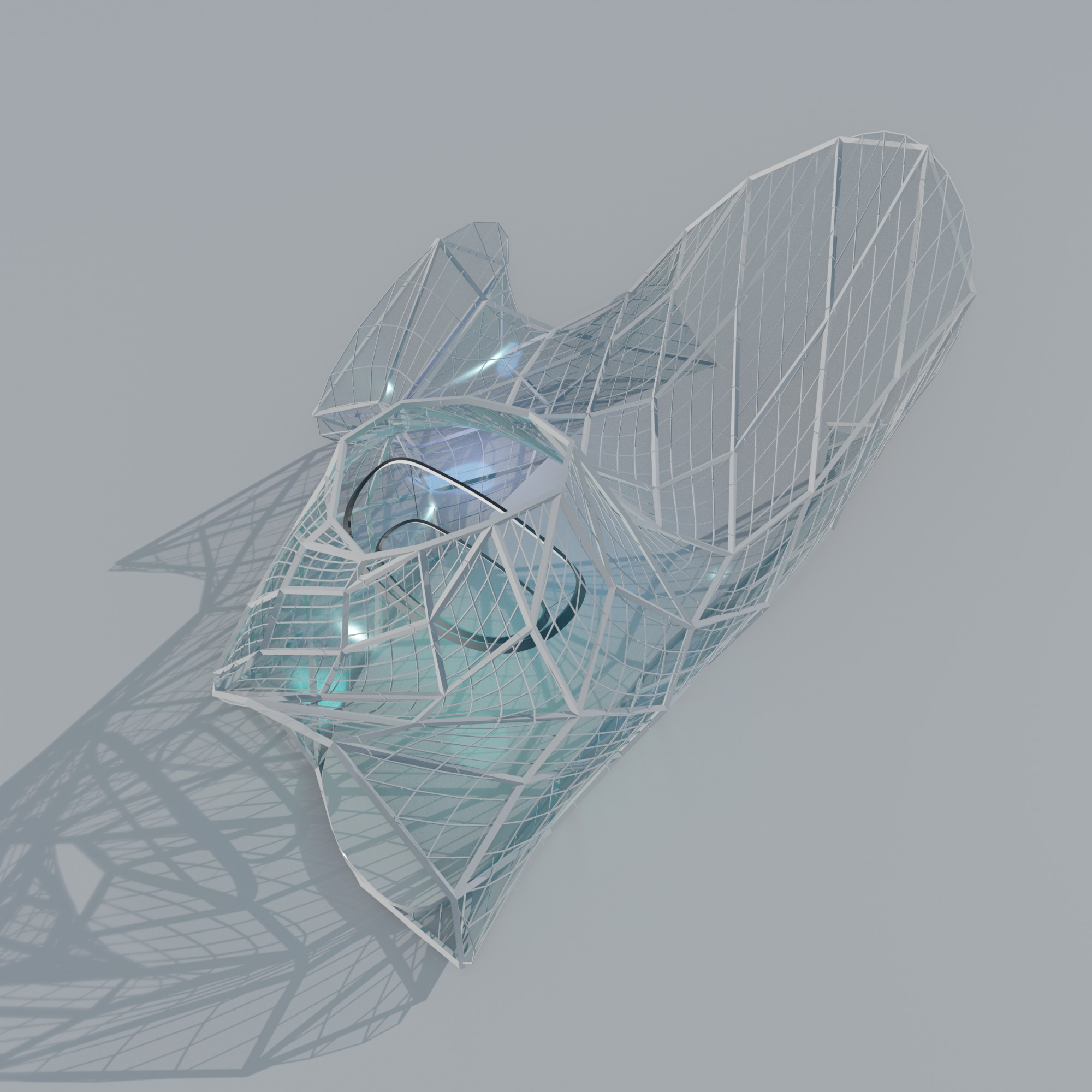 Bridge Sci fi Futuristic exhibition Exterior and Interior 3D 3D model_4