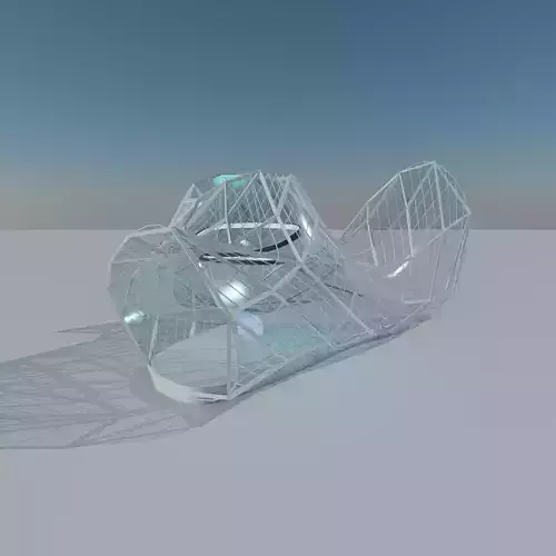 Bridge Sci fi Futuristic exhibition Exterior and Interior 3D