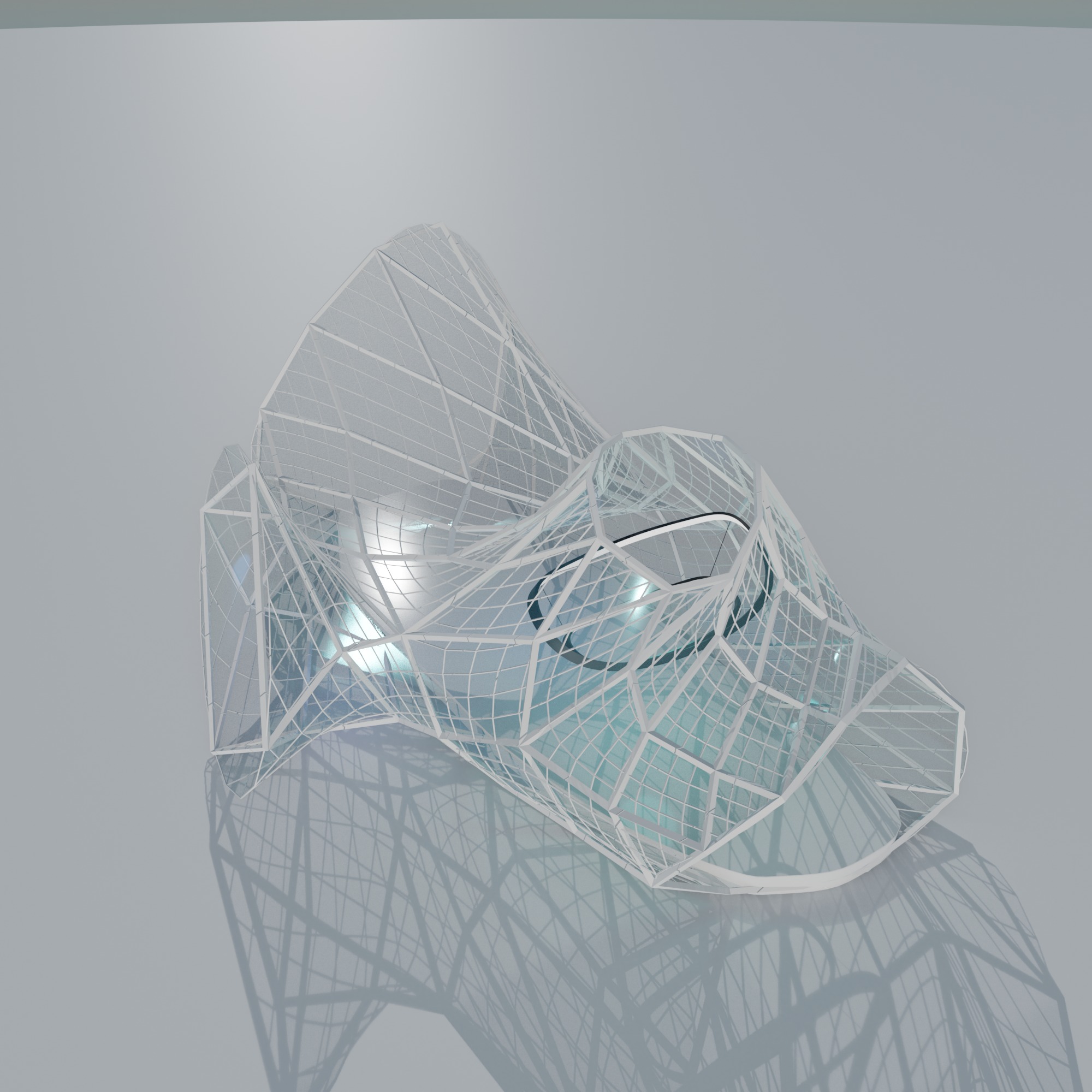 Bridge Sci fi Futuristic exhibition Exterior and Interior 3D 3D model_5