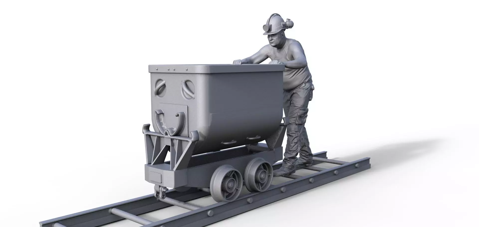 FIGUR BERGMANN LORE BERGARBEITER MINER GAFFER DIORAMA 3D print model