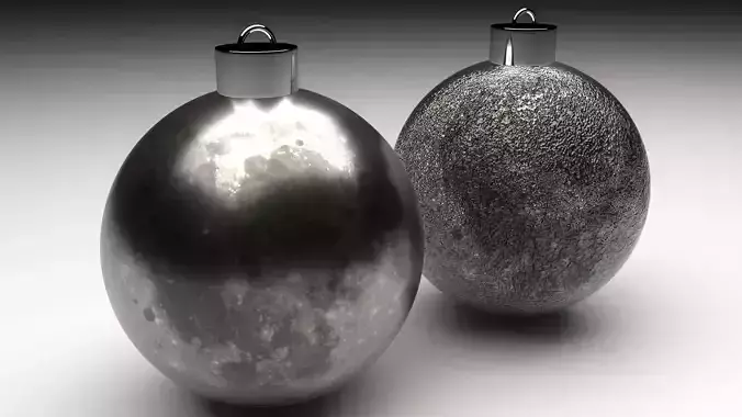 Moon Christmas Balls Set