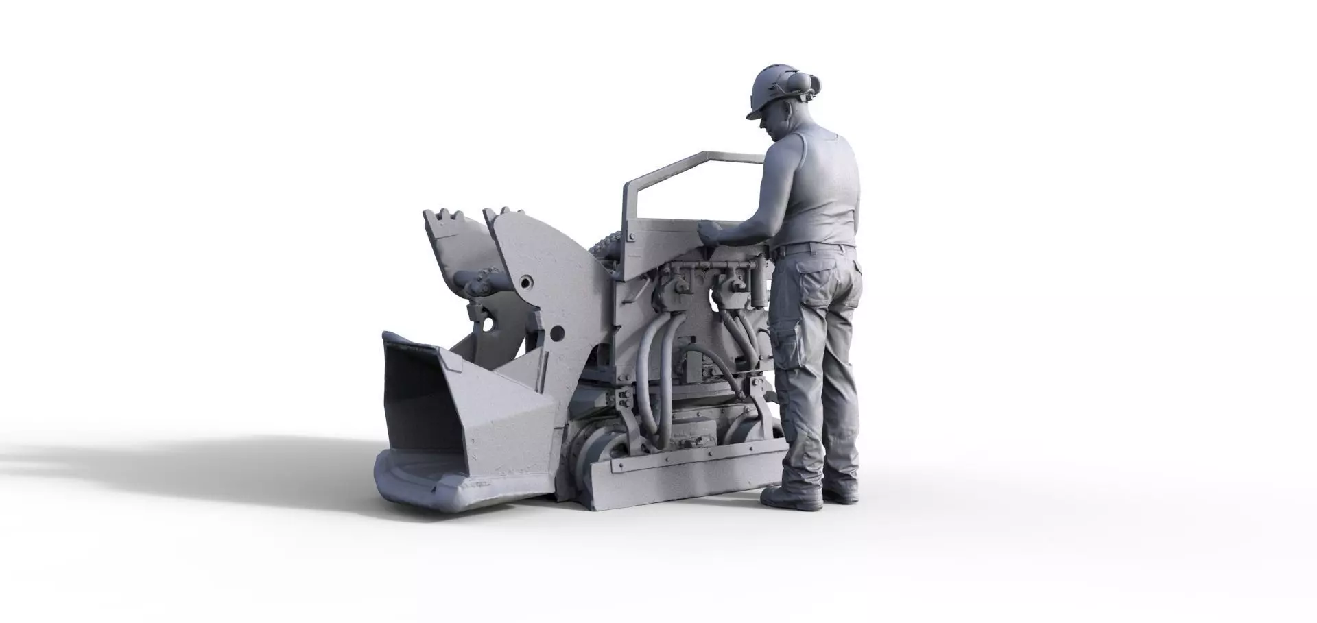 FIGUR BERGMANN BERGARBEITER MINER GAFFER DIORAMA 3D print model