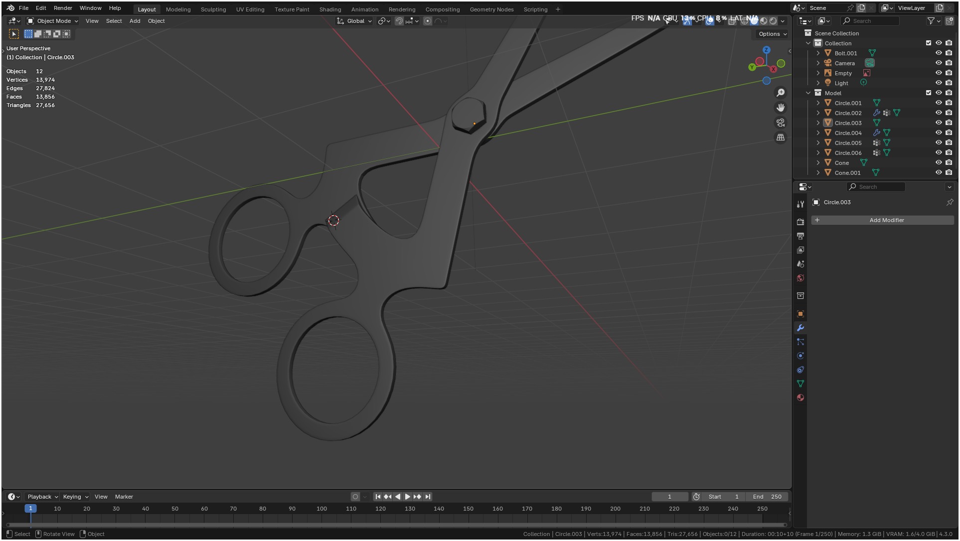 Ridge Mapping Caliper Surgical Dental 3d Model 3D model_14