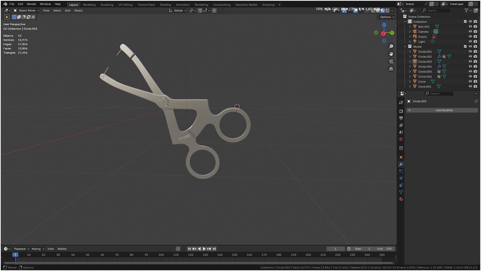 Ridge Mapping Caliper Surgical Dental 3d Model 3D model_28