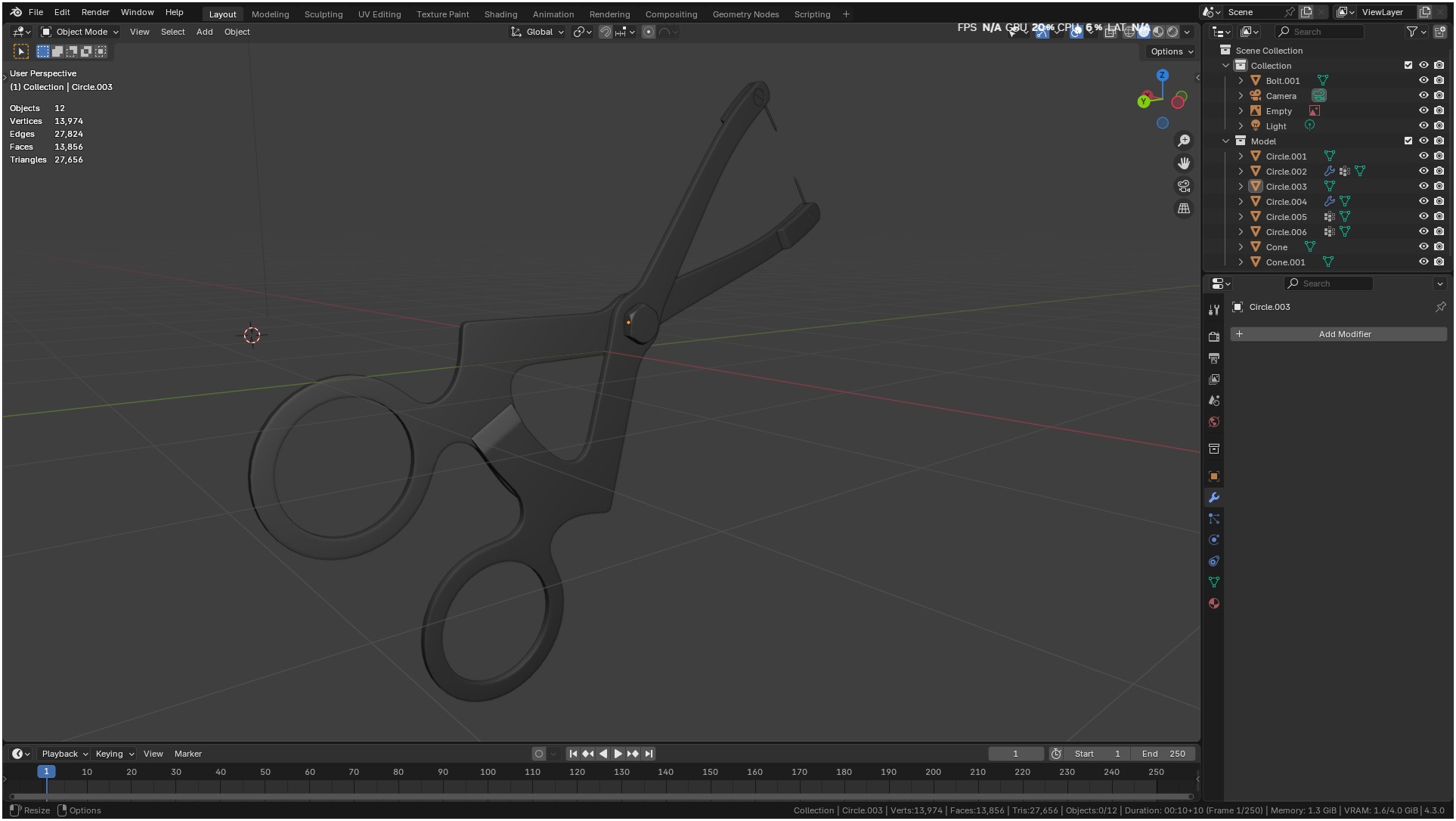 Ridge Mapping Caliper Surgical Dental 3d Model 3D model_11