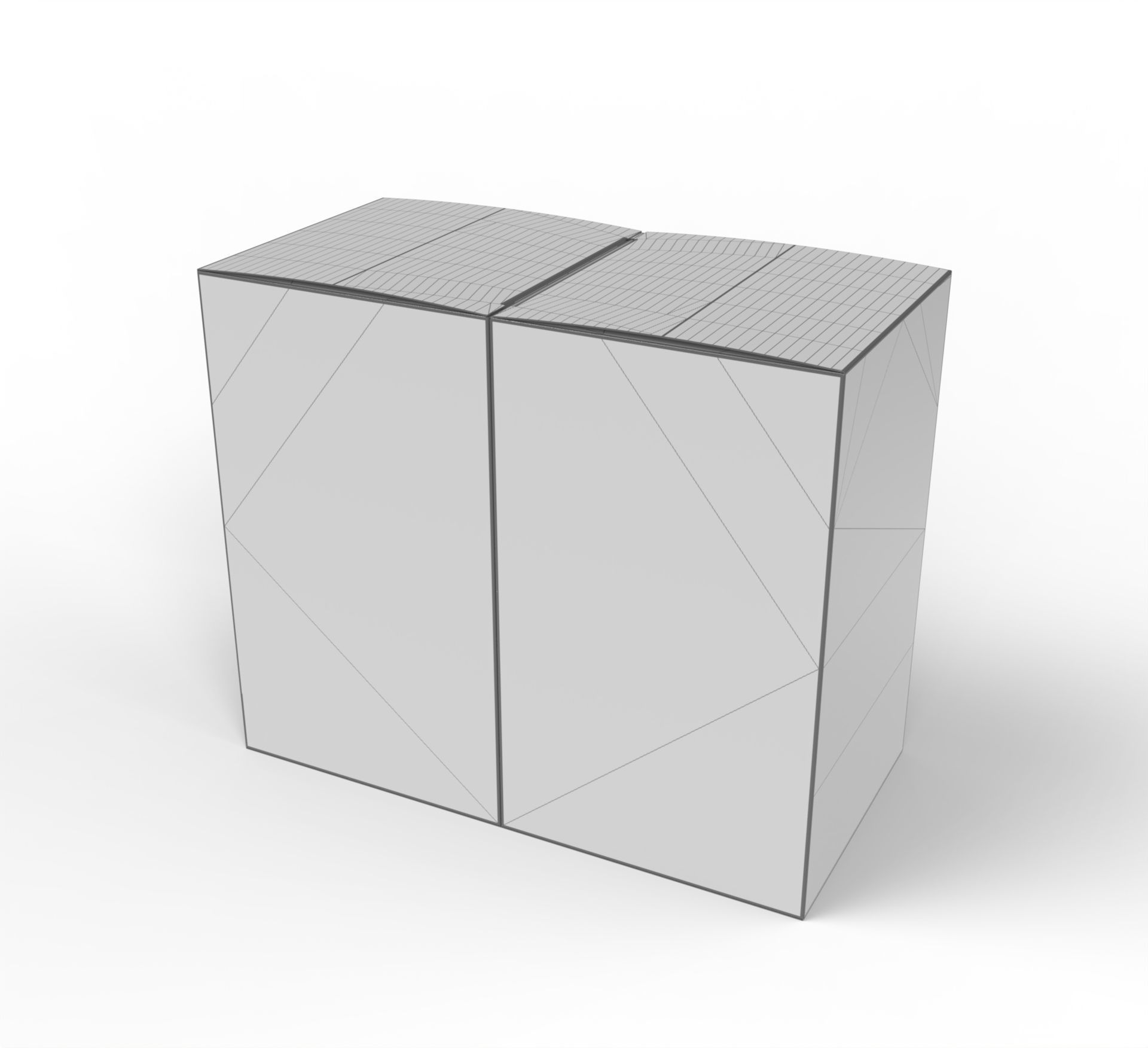 Double box packaging box 90x90x150mm Texture_5