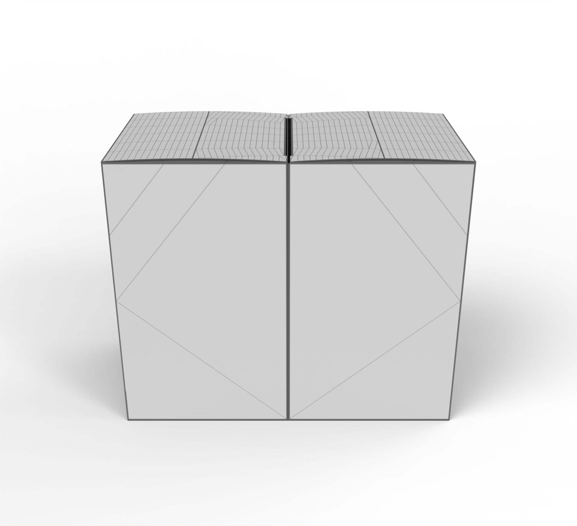 Double box packaging box 90x90x150mm Texture_4