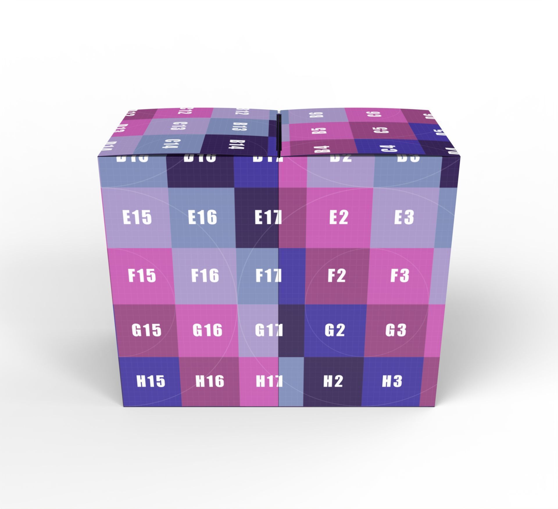 Double box packaging box 90x90x150mm Texture_7