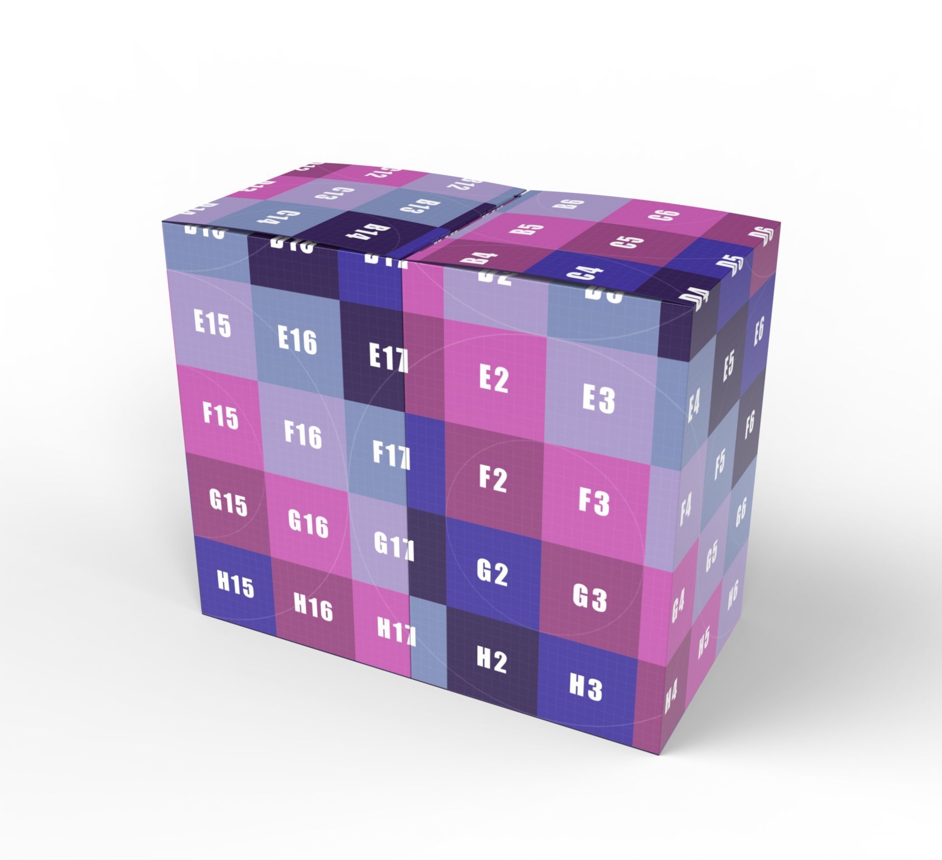 Double box packaging box 90x90x150mm Texture_8