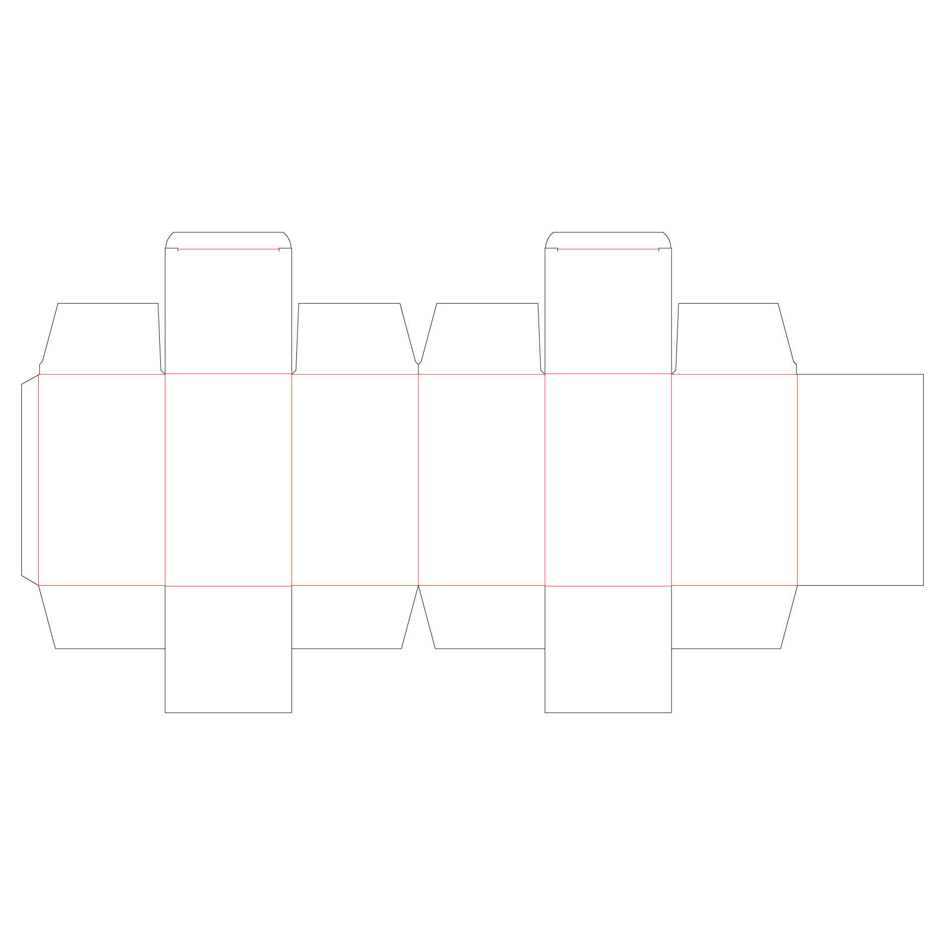 Double box packaging box 90x90x150mm Texture_10