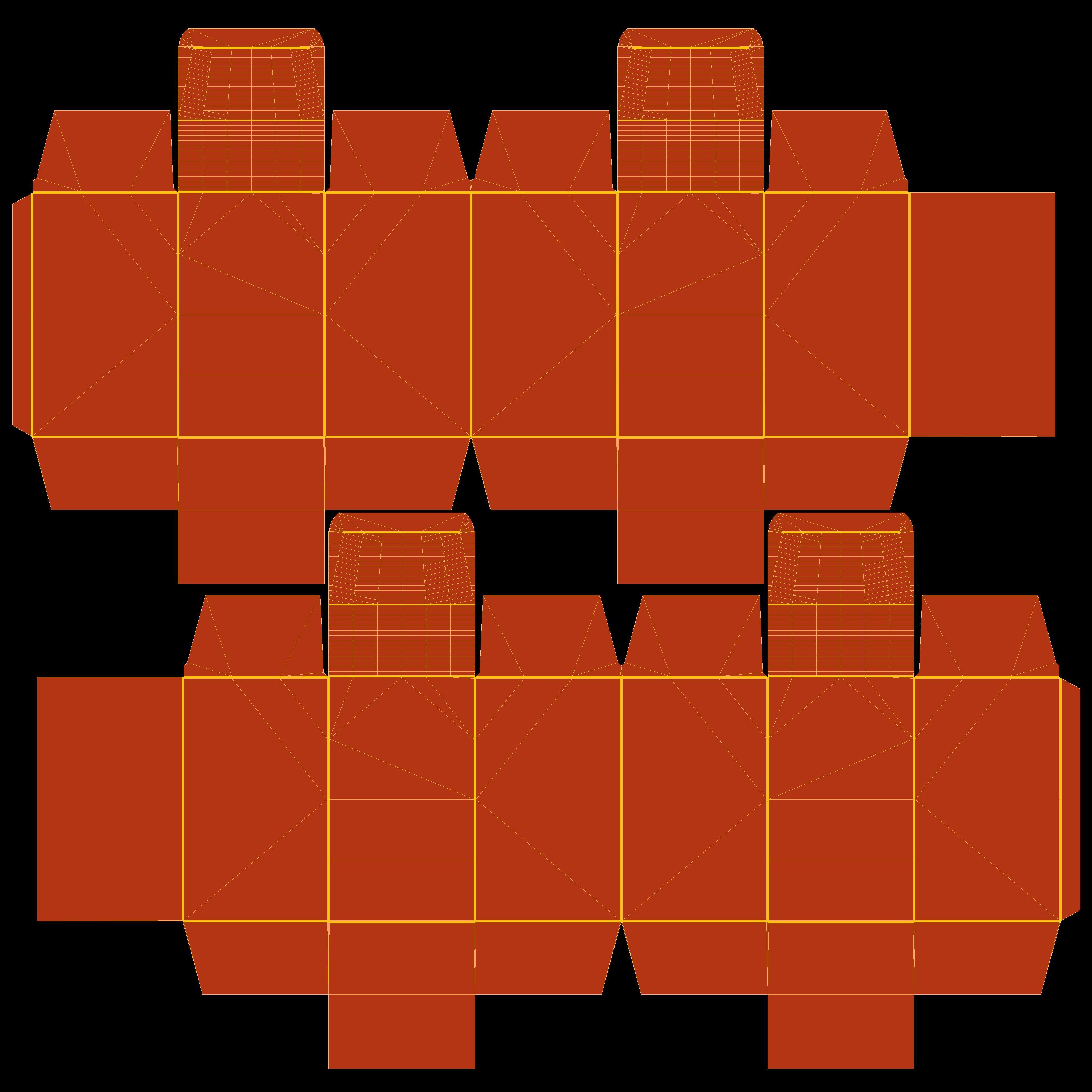 Double box packaging box 90x90x150mm Texture_9