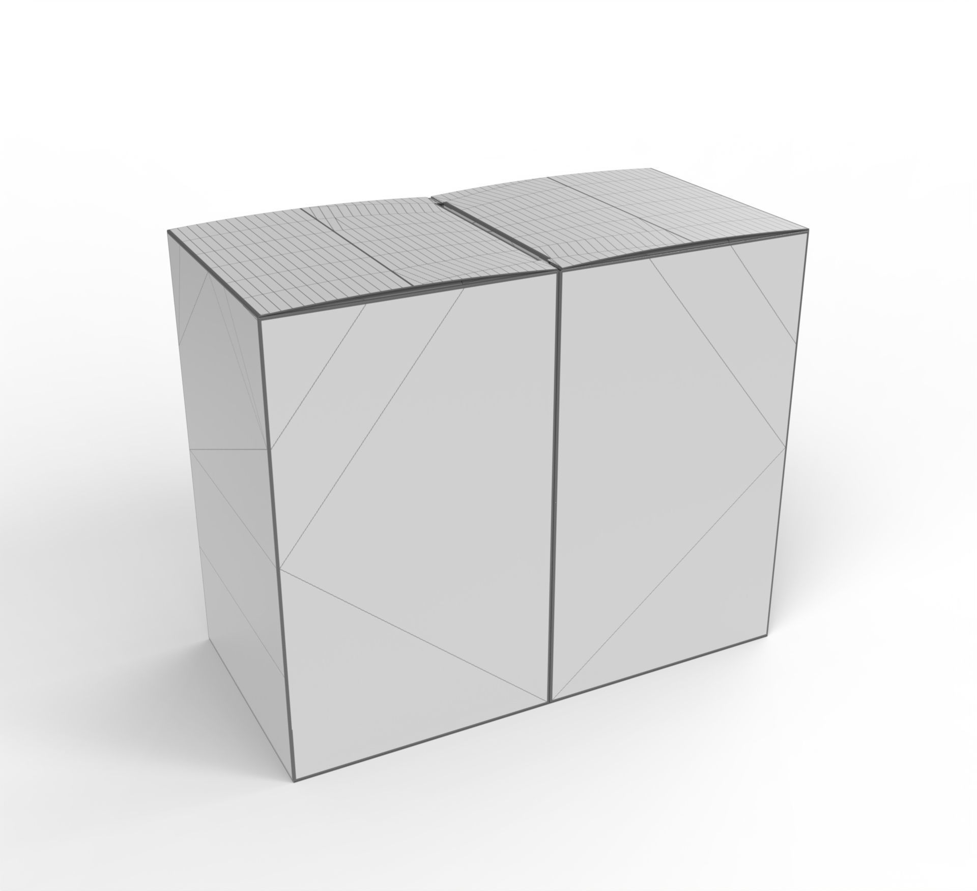 Double box packaging box 90x90x150mm Texture_3