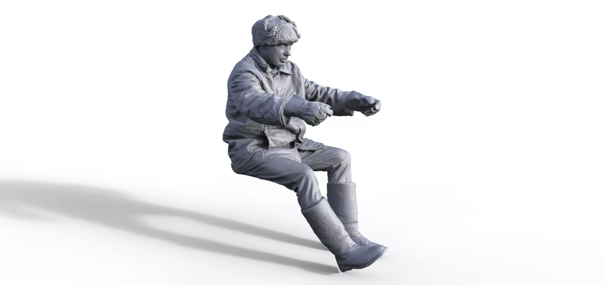 Russian truck driver 3D print model
