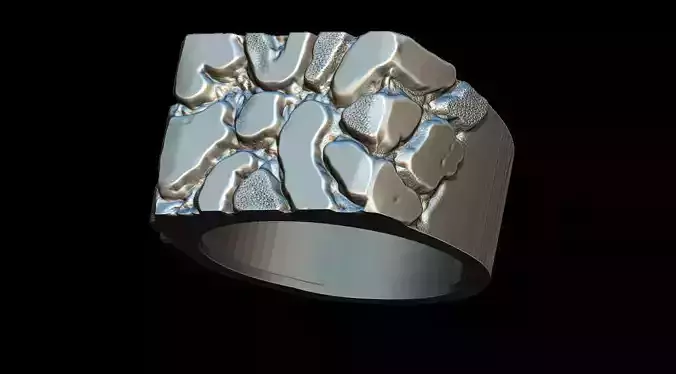 Rock Pattern Ring