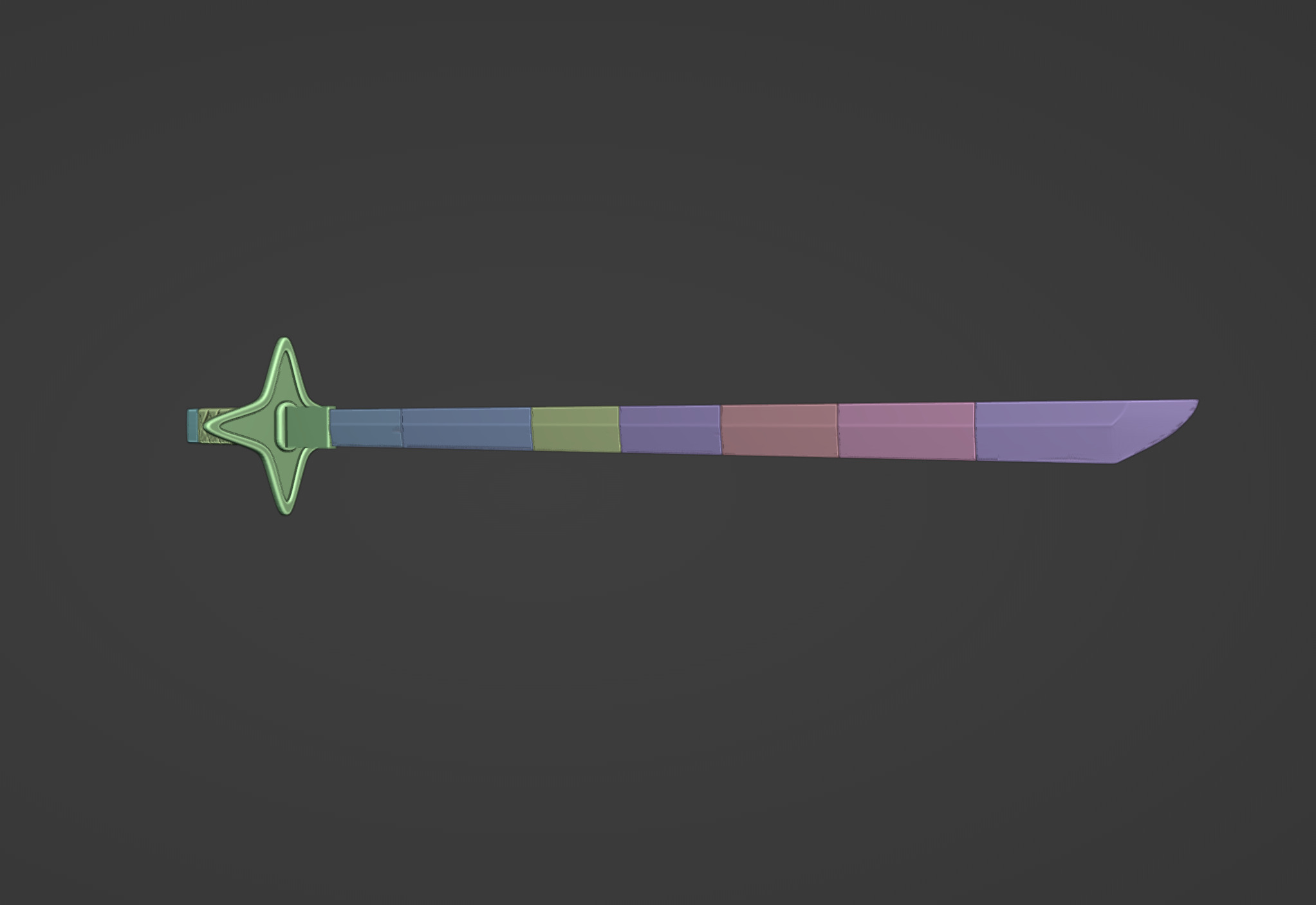 Hyorinmaru Sword  3D Model Inspired by Bleach 3D print model_1