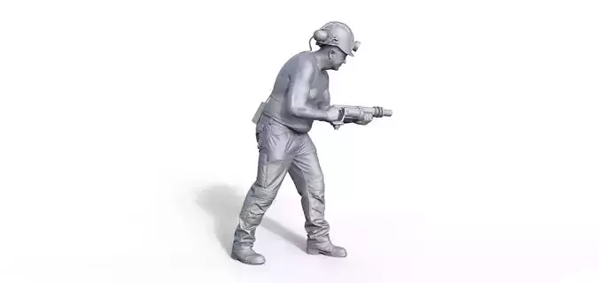 FIGUR BERGMANN BERGARBEITER MINER GAFFER DIORAMA 3D print model