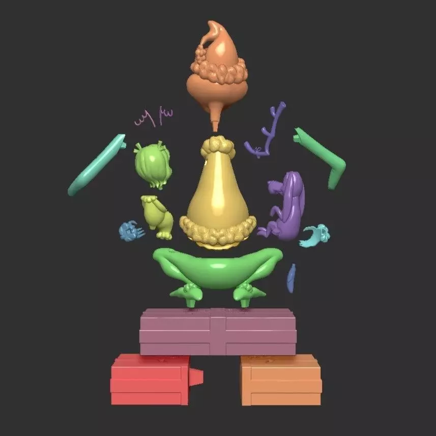 Diorama GRINCH MAX y CINDY LOU 3D print model_8