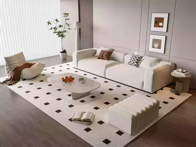 Sofa Coffee table Wall panel Living Combination 17