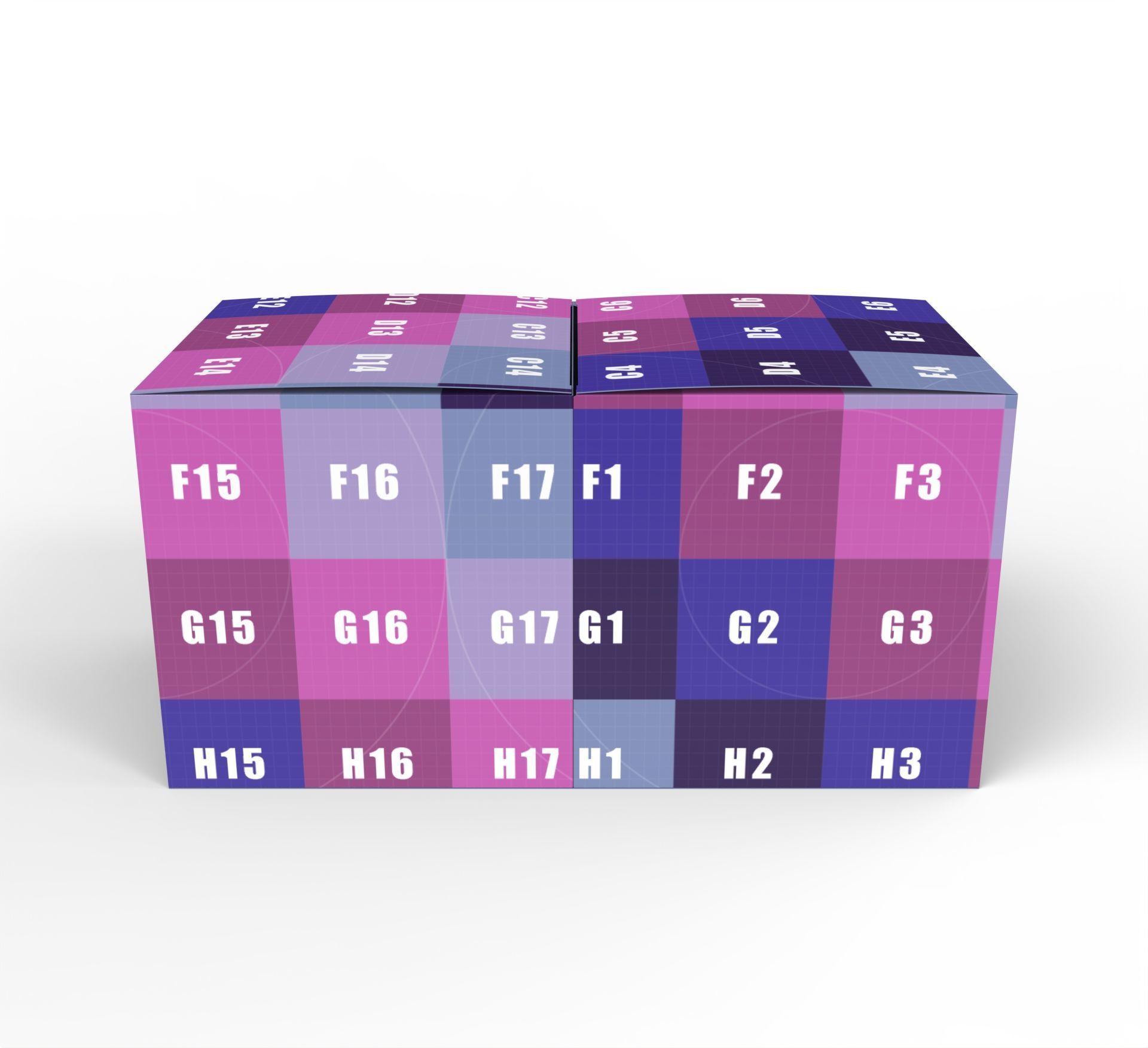 Double box packaging box 150x150x150mm Texture_7