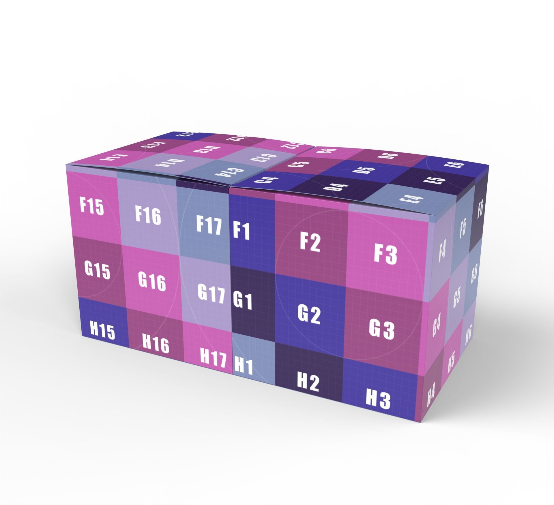 Double box packaging box 150x150x150mm Texture_8