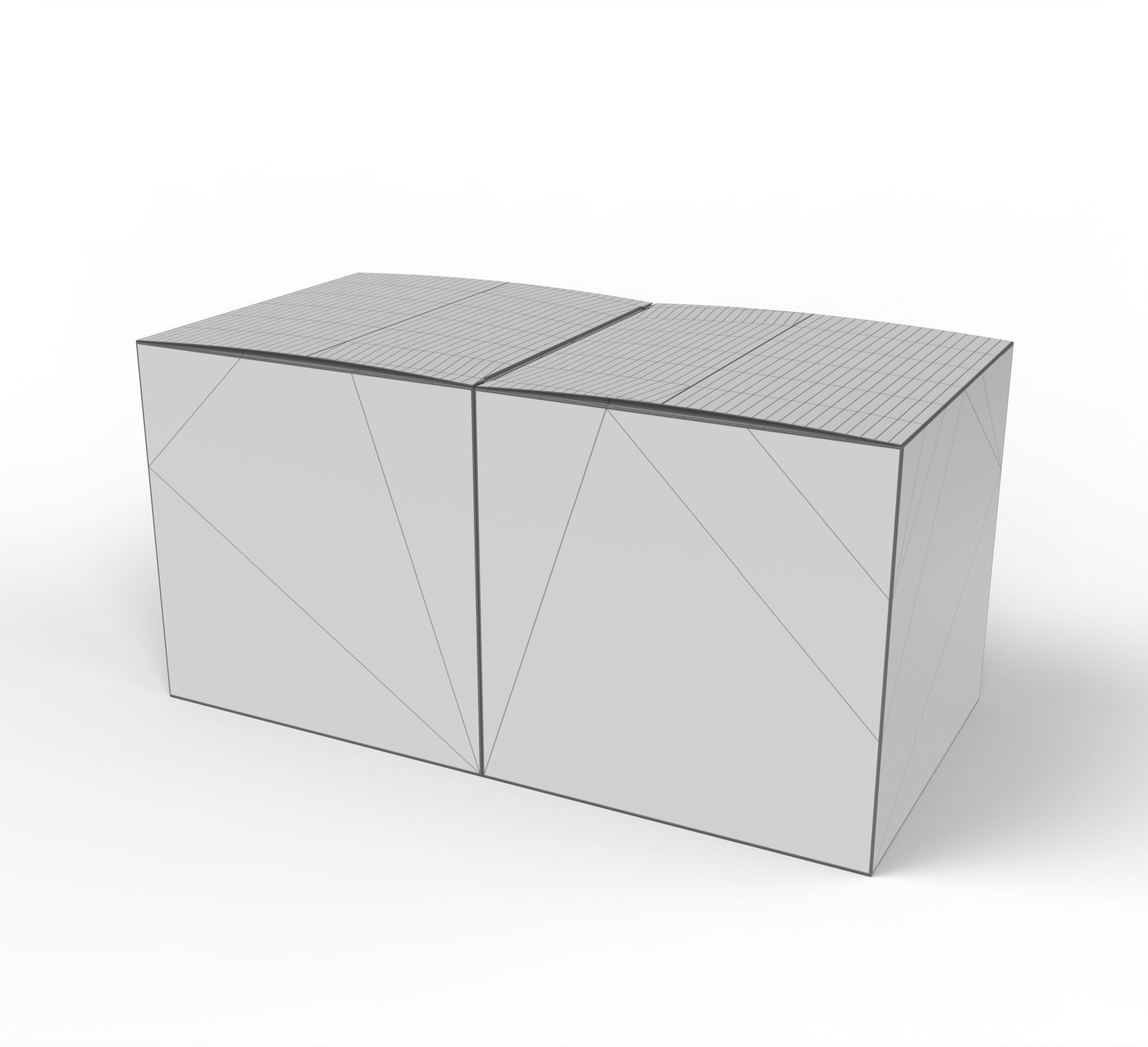 Double box packaging box 150x150x150mm Texture_5