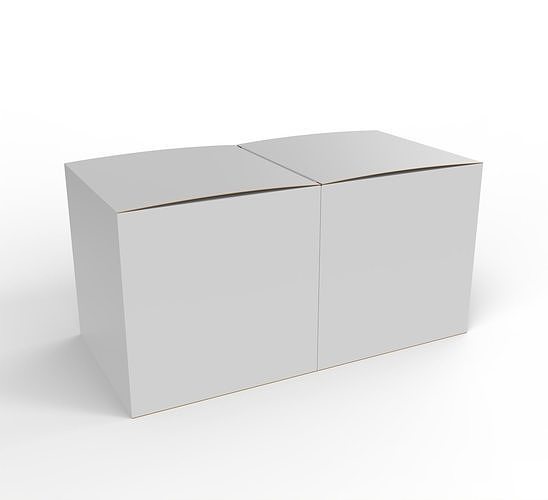 Double box packaging box 150x150x150mm Texture