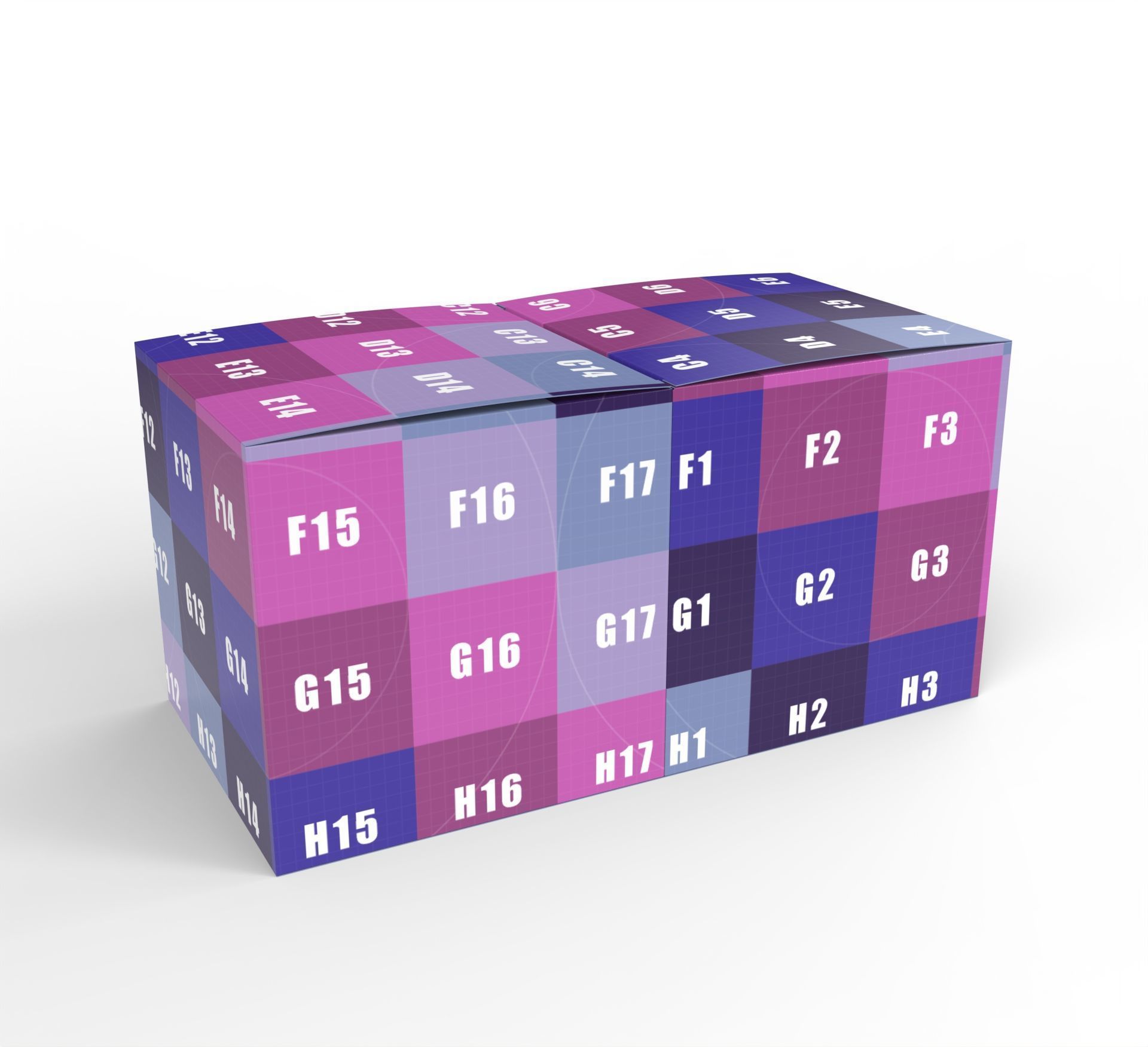 Double box packaging box 150x150x150mm Texture_6