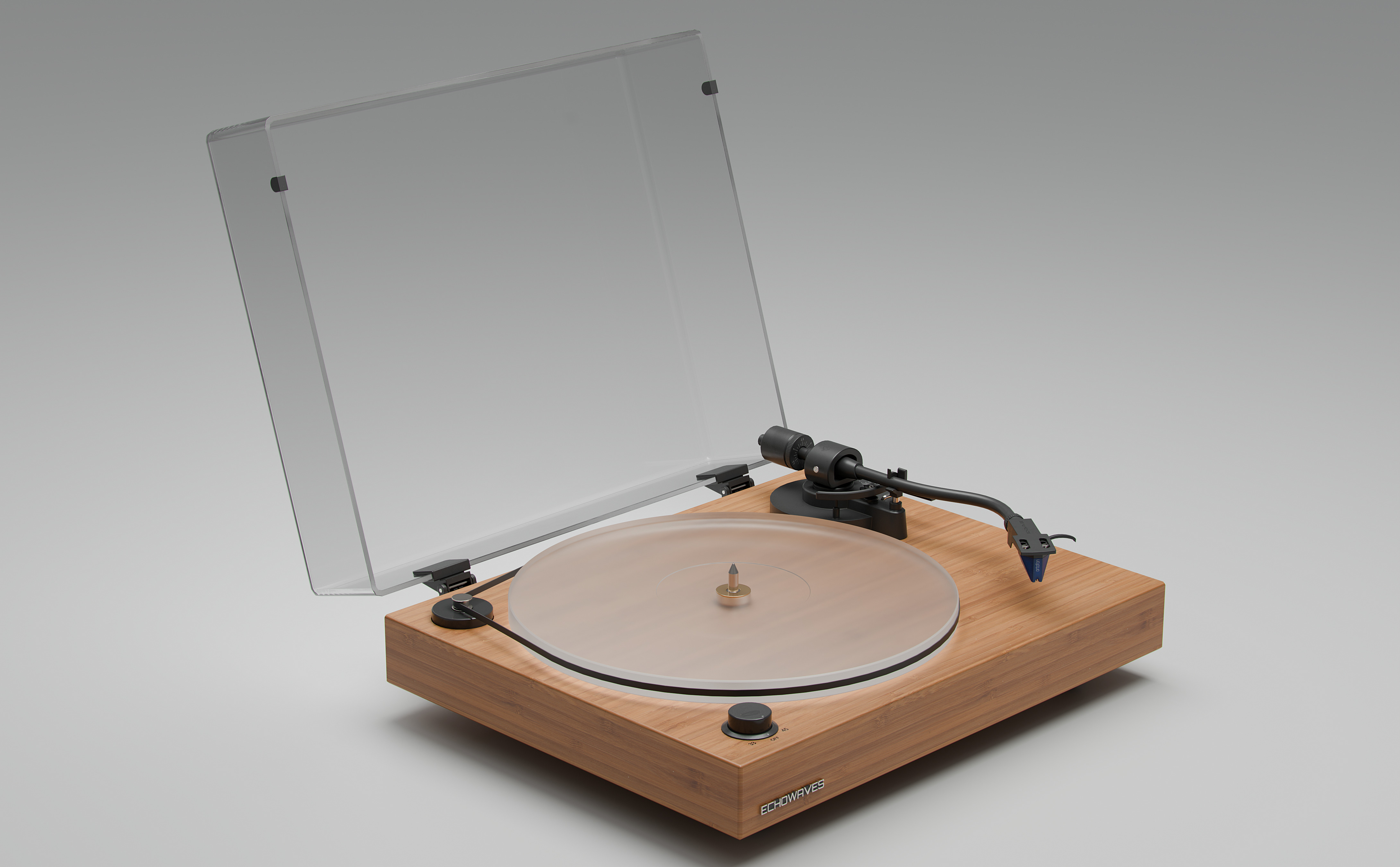 Real-time Record Player Turntable Low-poly 3D model Low-poly 3D model_1