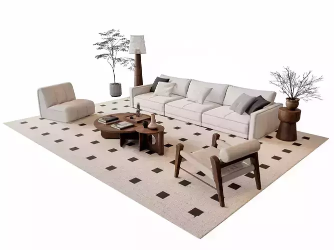 Sofa Coffee table sofa combination 6