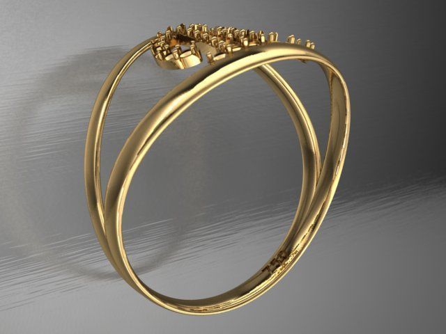 Personalized Initial Ring Custom 3D print model_5