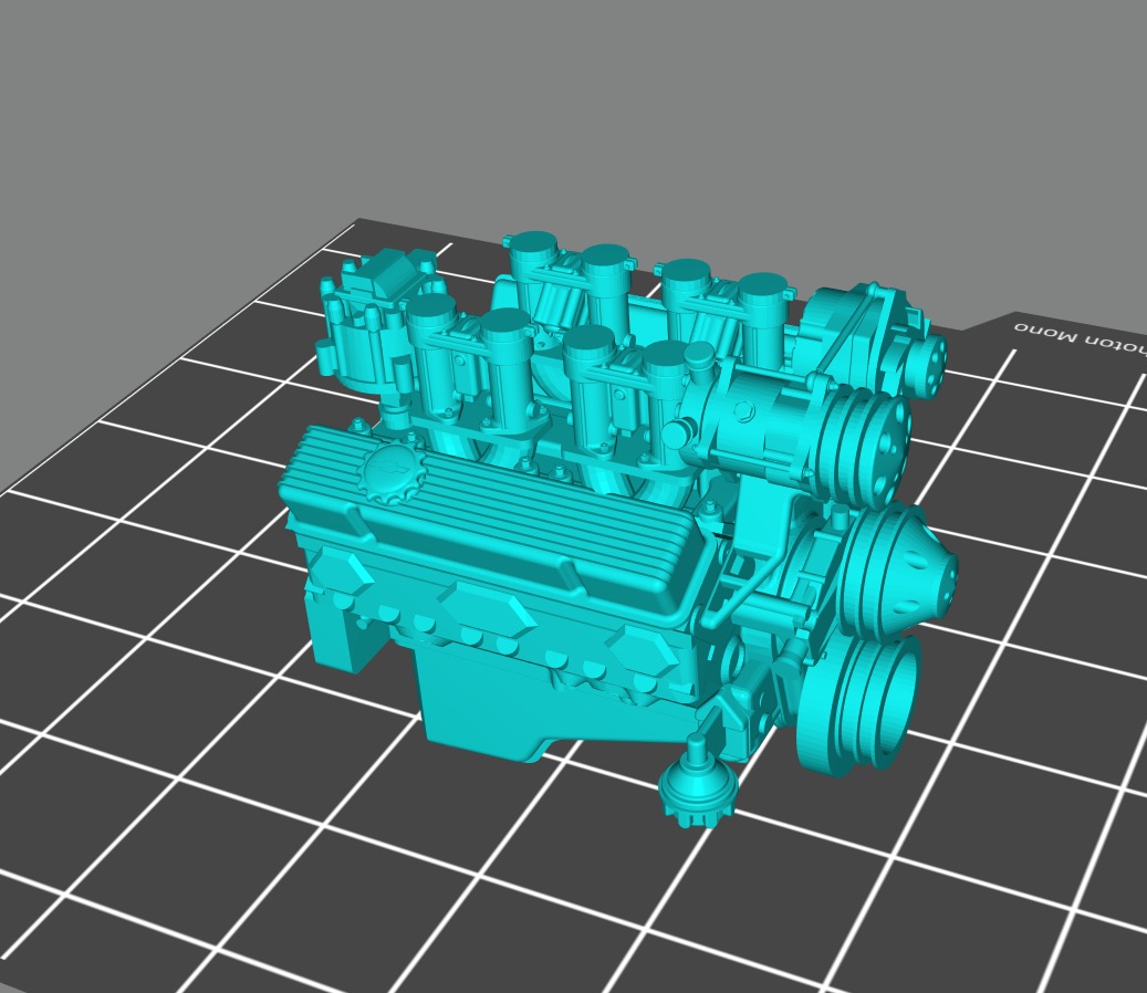 Chevrolet Small Block ITB Engine 3D print model_1